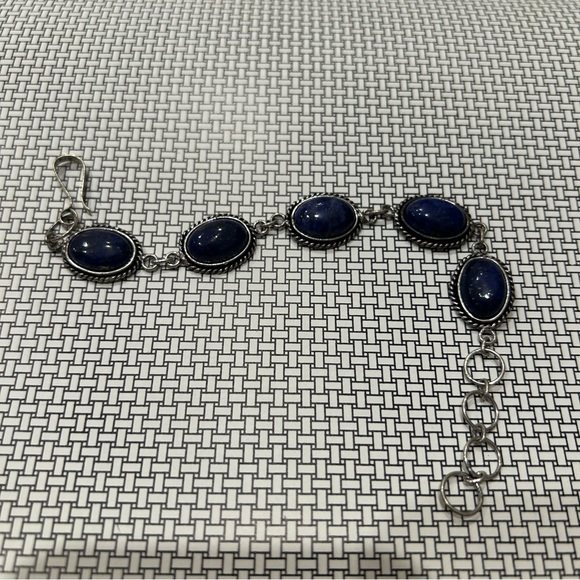 New Lapiz Lazuli Sterling Bracelet - Picture 4 of 8